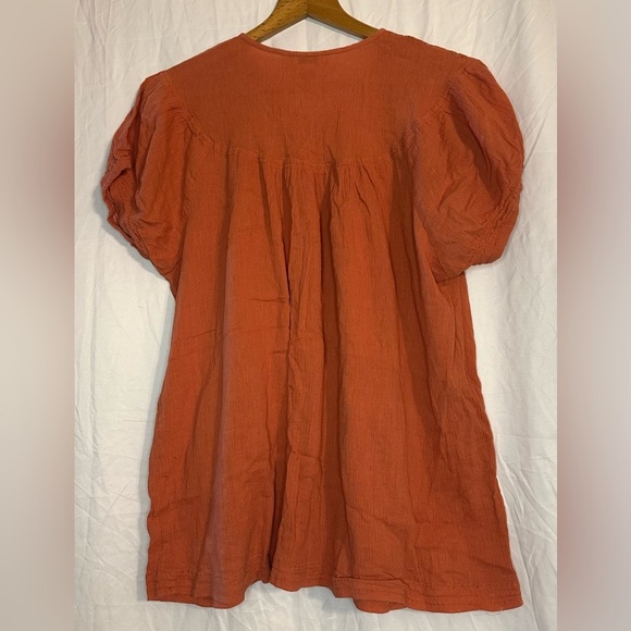 Japna Terracotta Embroidered Blouse - Picture 4 of 8